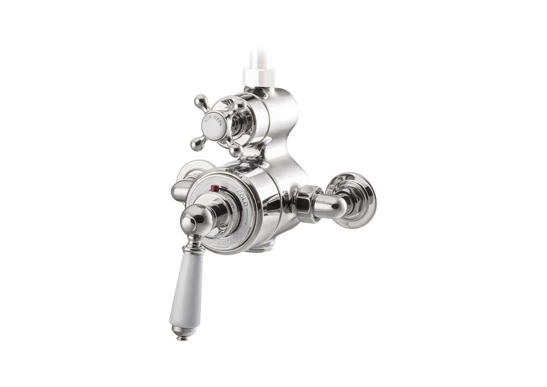 exposed thermostatic shower valve nickel