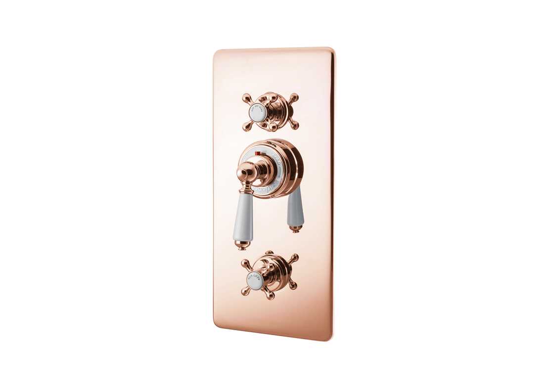 concealed thermostatic shower valve lever copper