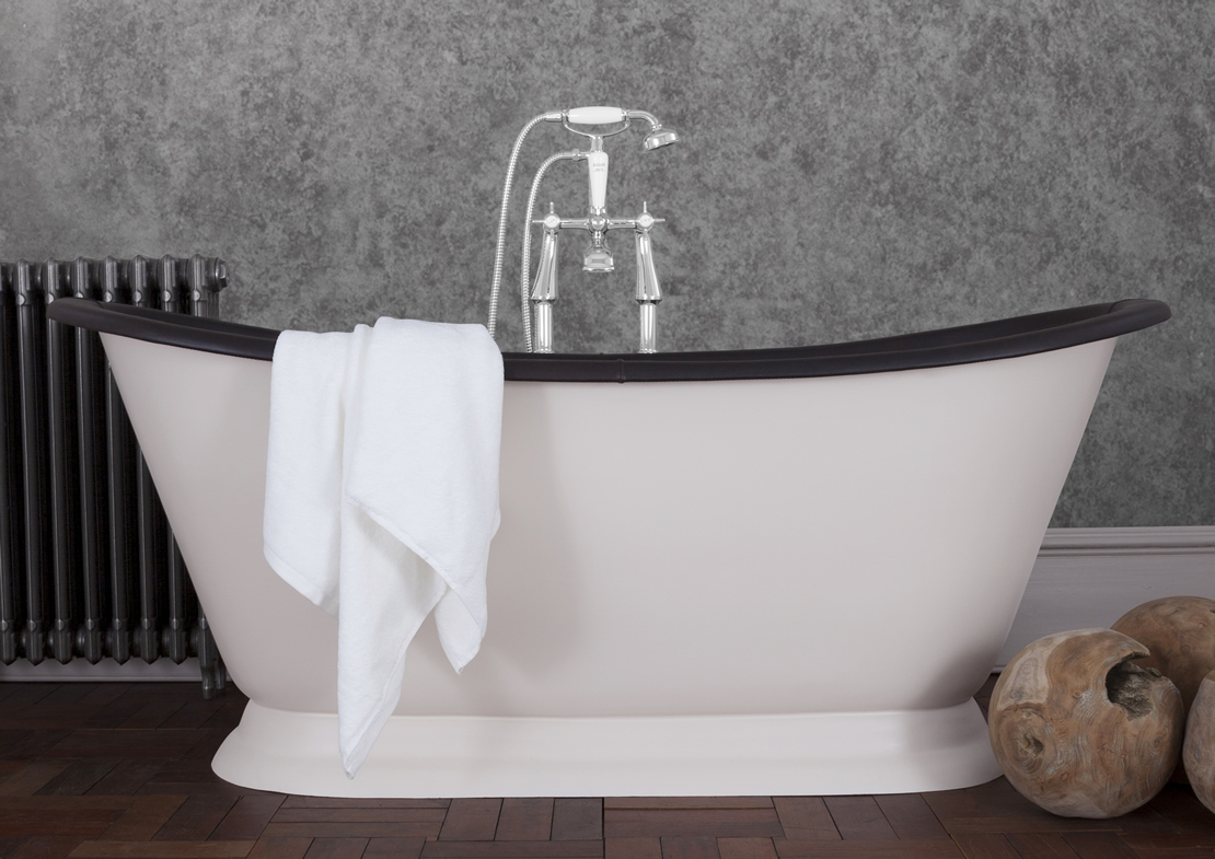 Hurlingham Marlowe Freestanding Cast Iron Bath, Roll Top Painted Slipp –  Indulgent Bathing