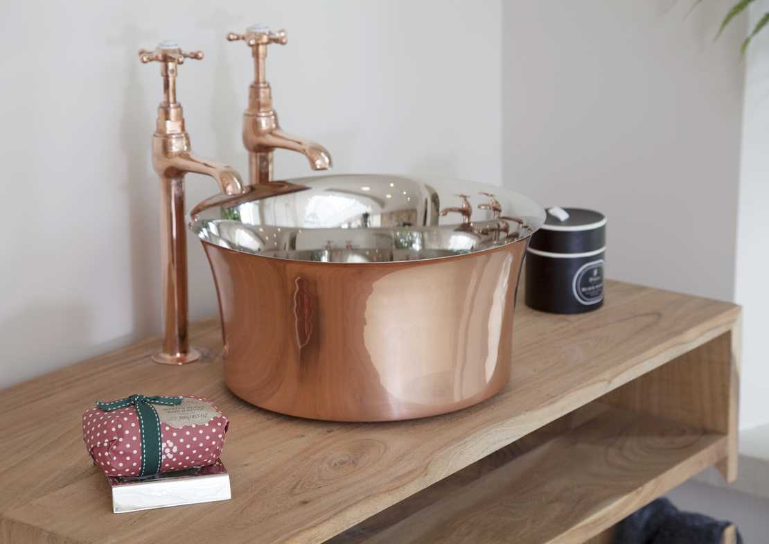 copper tub basin nickel interior 1