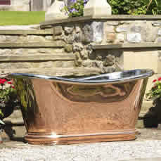 copper bateau with nickel interior