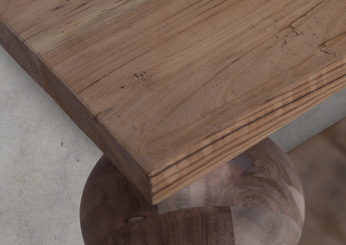 vanity top reclaimed elm wood detail Thumb