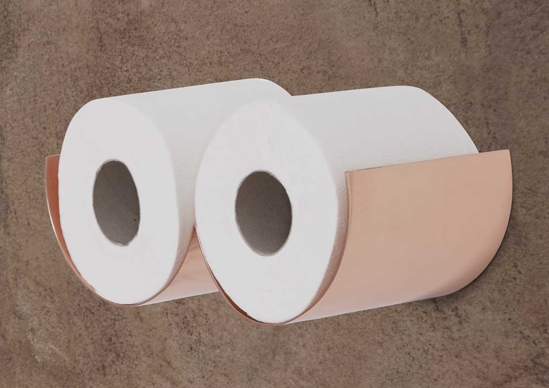 toilet roll holder copper