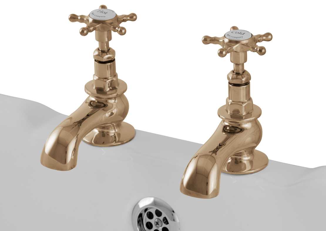 hurlingham bath deck mounted bath taps brass