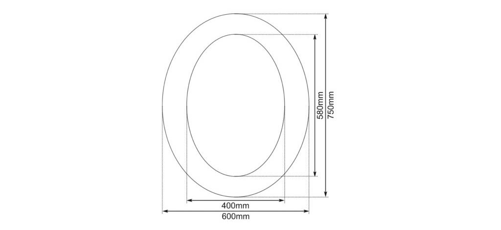 oval mirror dimensions