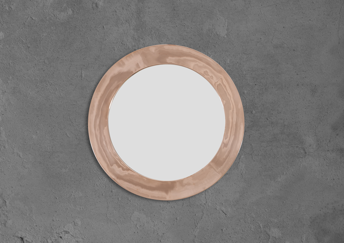 round mirror copper Thumb