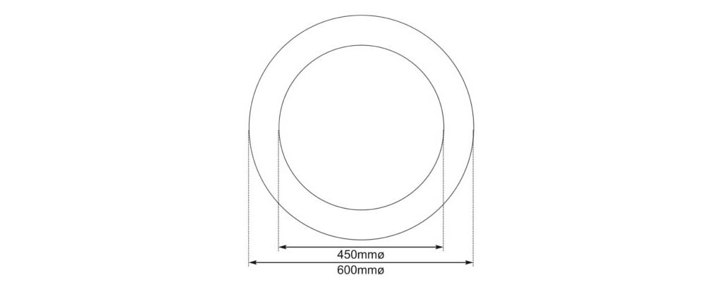 round mirror dimensions