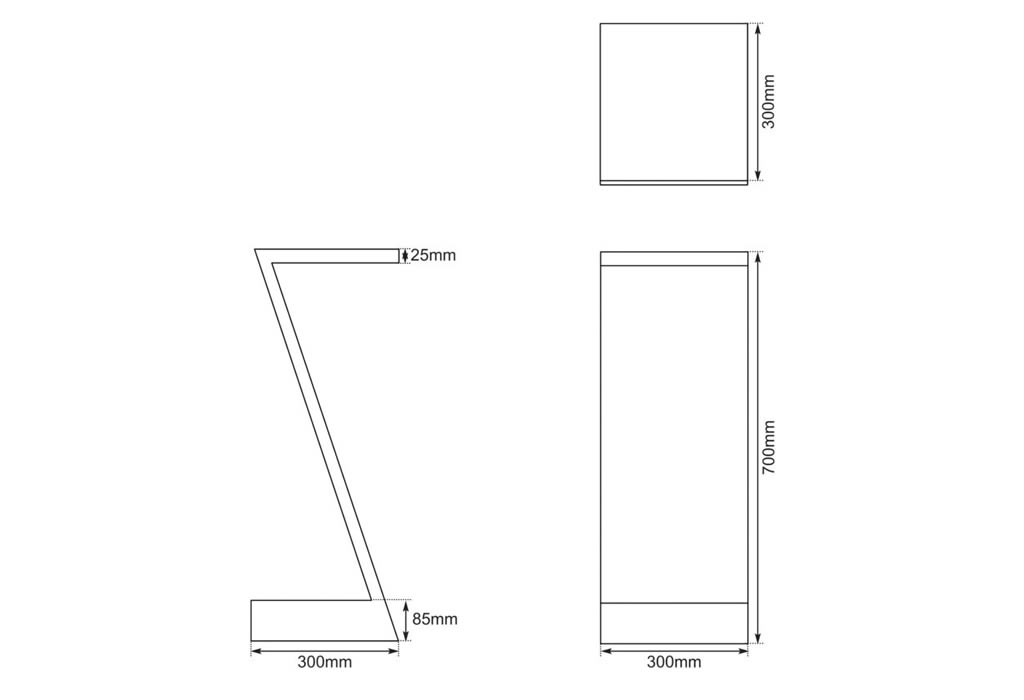 zed table dimensions