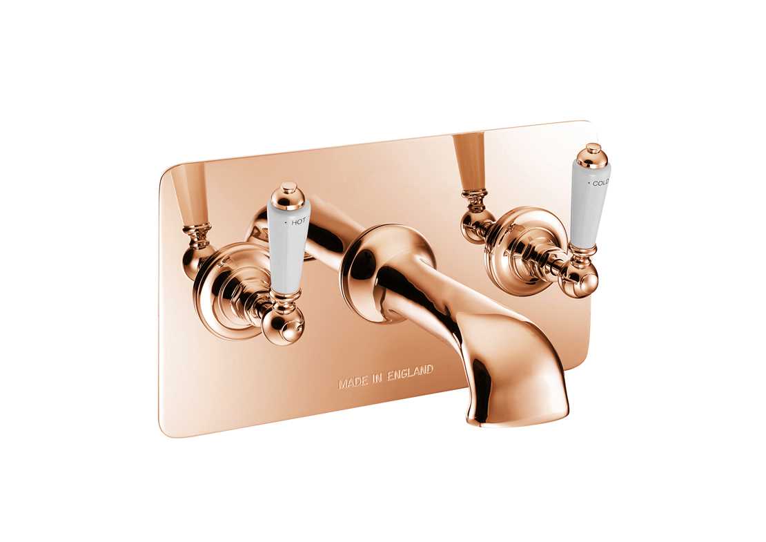 wall mounted bath filler concealed copper