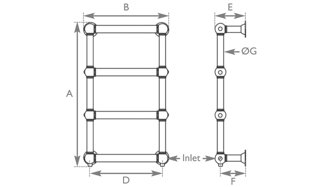 colossus nickel towel rail 1000x600 measurements