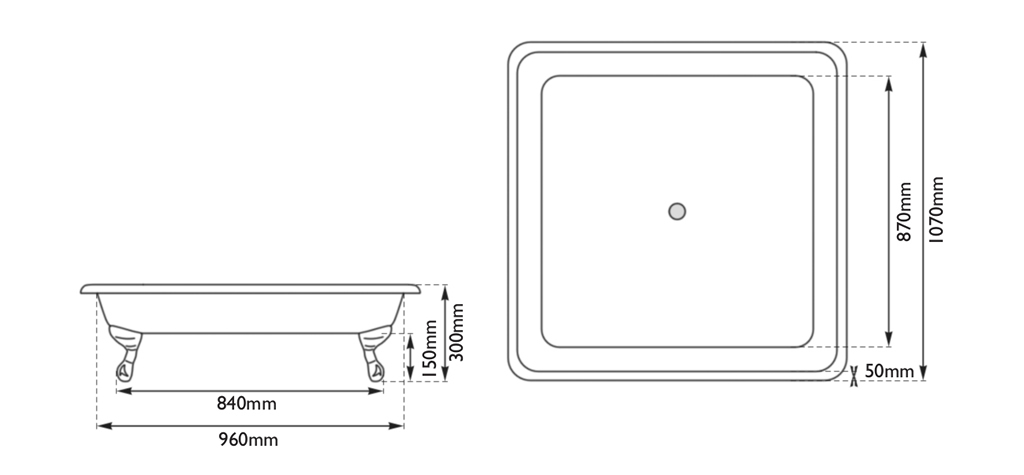 chatterton shower tray 1070 dimensions