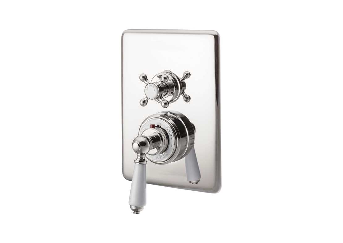 concealed thermostatic shower valve nickel