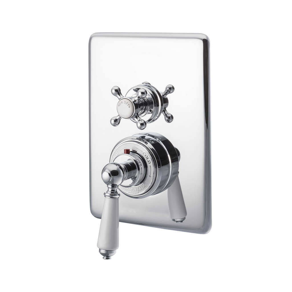 concealed thermostatic shower valve dual control single outlet