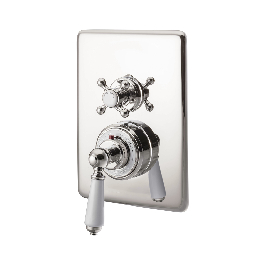 concealed thermostatic shower valve dual control single outlet