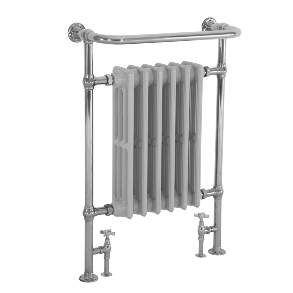 Broughton Chrome Towel Radiator With Cast Iron Integral Radiator Range
