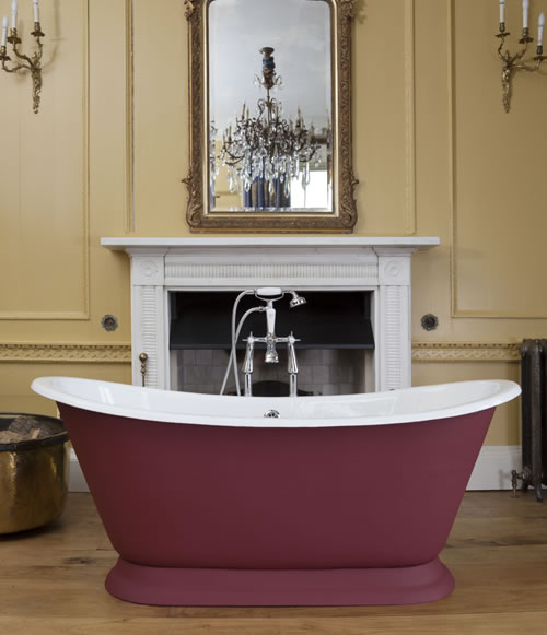 Galleon Cast Iron Bath Matt Scarlet Leather