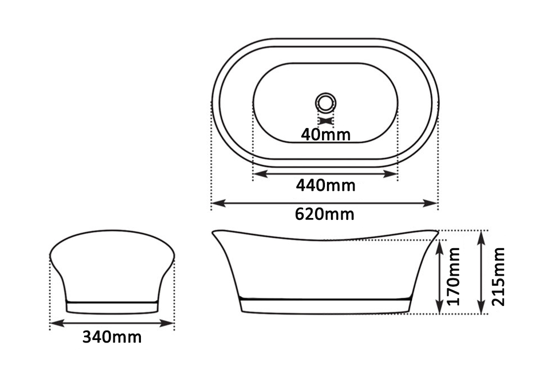 Brass Bateau Basin Measurements