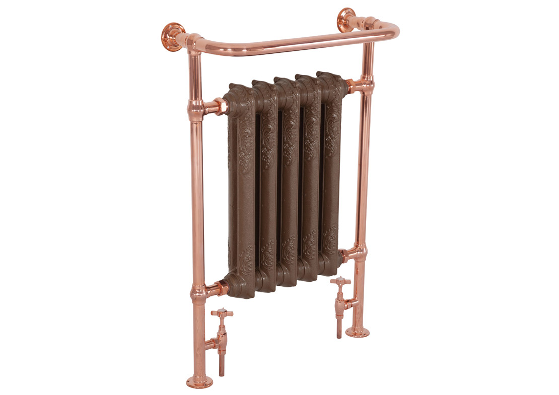 wilsford towel rail copper hammered bronze sections Thumb