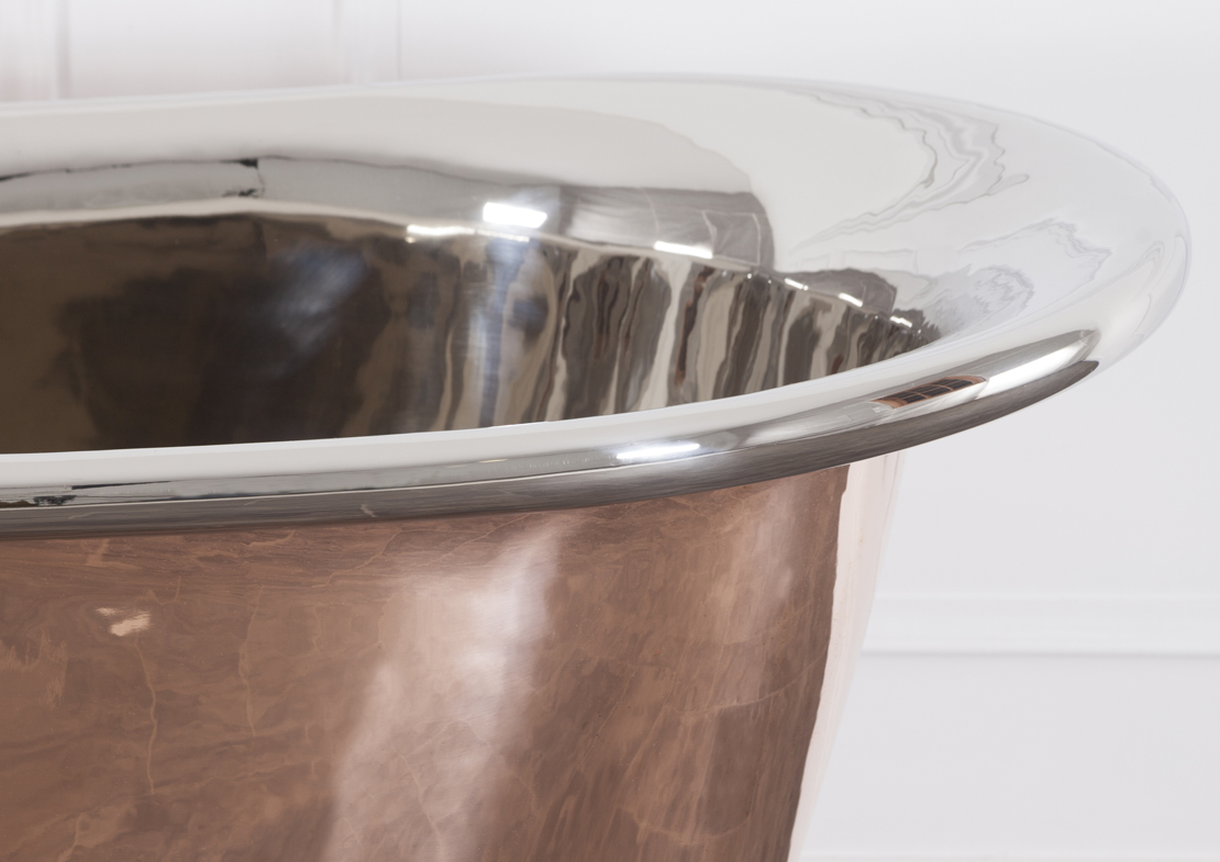godolphin copper bath nickel interior roll top Thumb