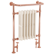 Broughton Copper Towel Radiator With Cast Iron Integral Radiator Range
