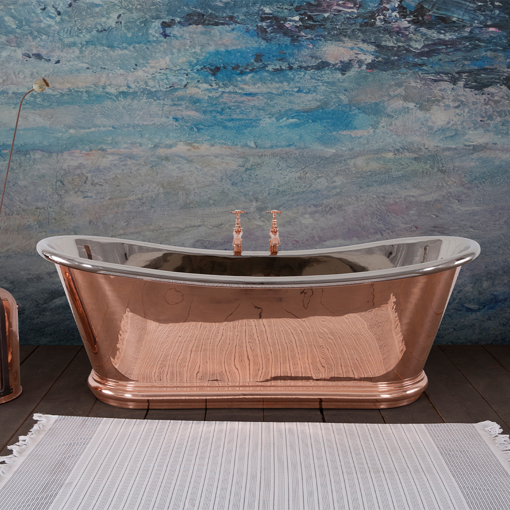 Copper Bulle Bath Reserve With Nickel Interior Range