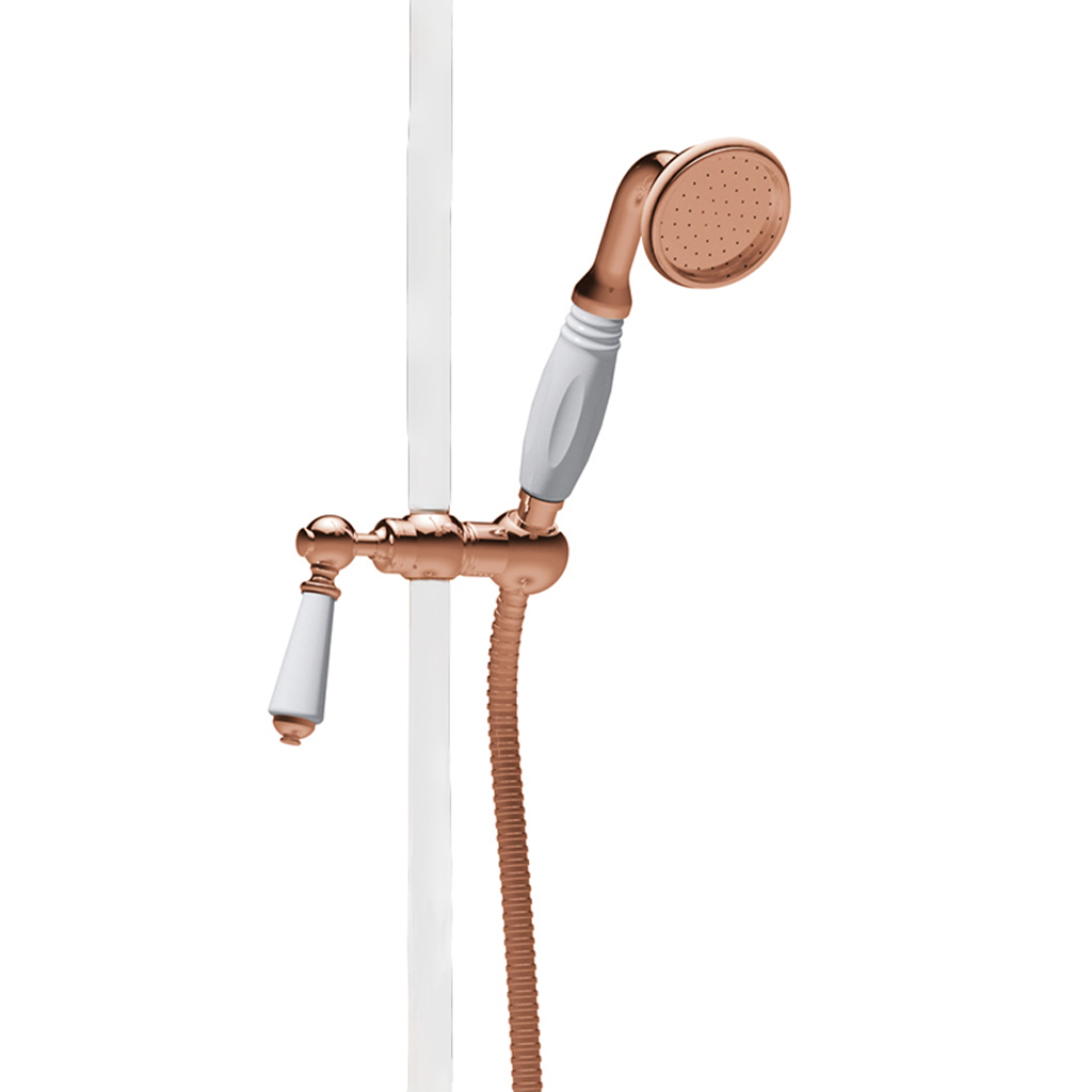 diverter handset on slider copper