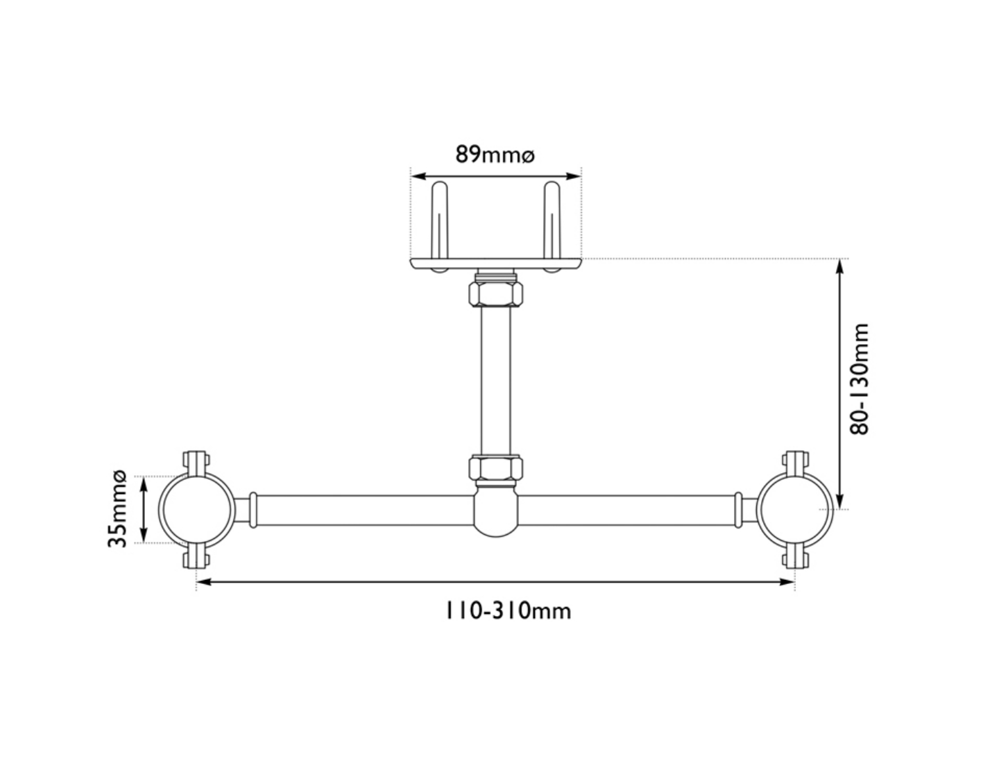 Stand Pipe Support Bracket Measurements