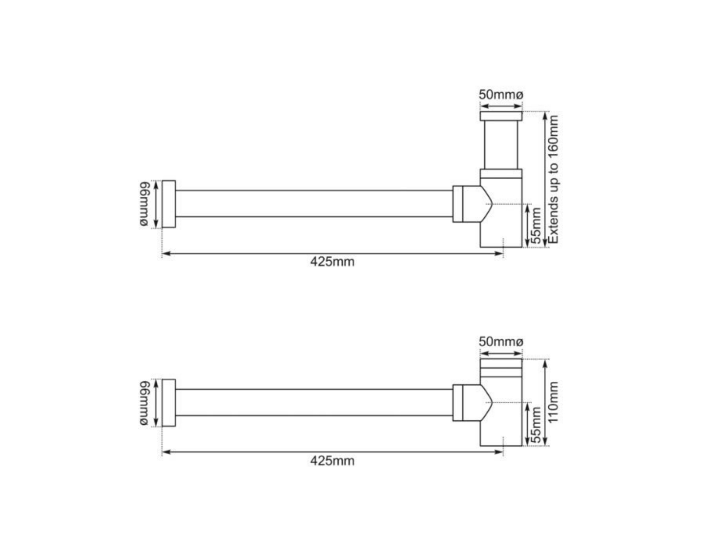 Basin Bottle Trap Dimensions