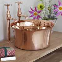 copper tub basin copper interior