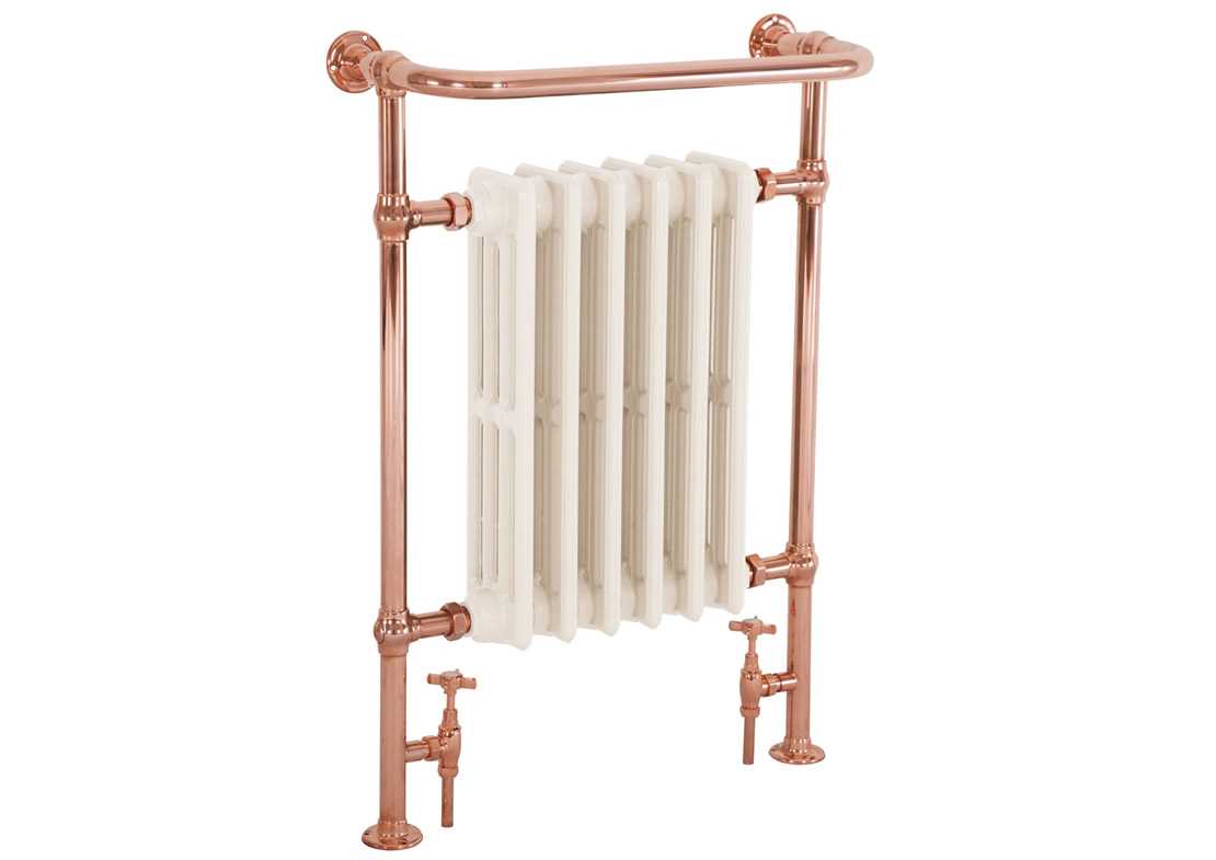 broughton towel rail copper buttercream sections