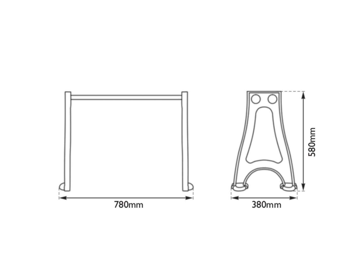 Cast Iron Legs Dimensions