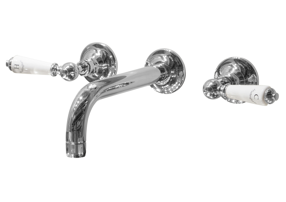 wall mounted basin mixer taps chrome Thumb