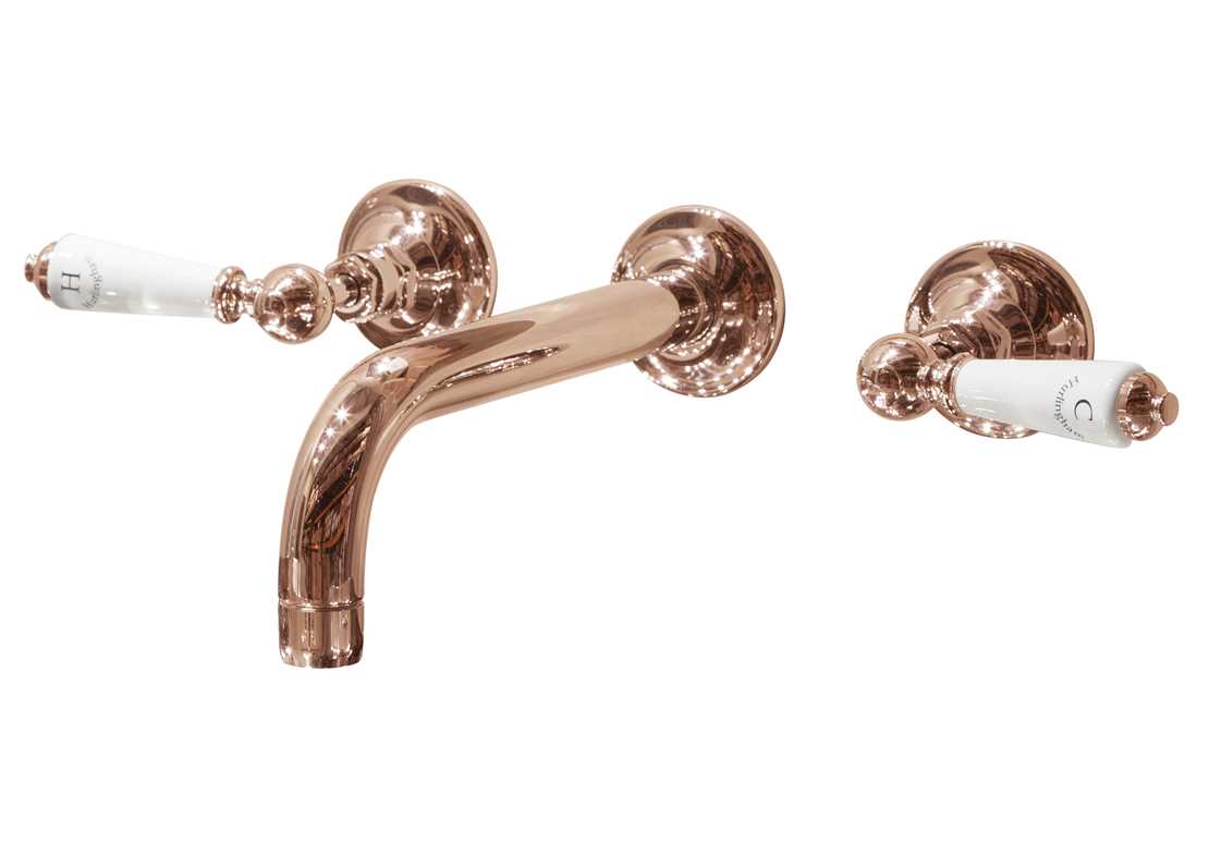 wall mounted basin mixer taps copper