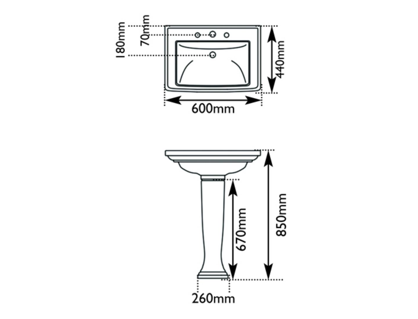 Chichester Medium Dimensions