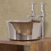 copper tub basin with nickel interior exterior range