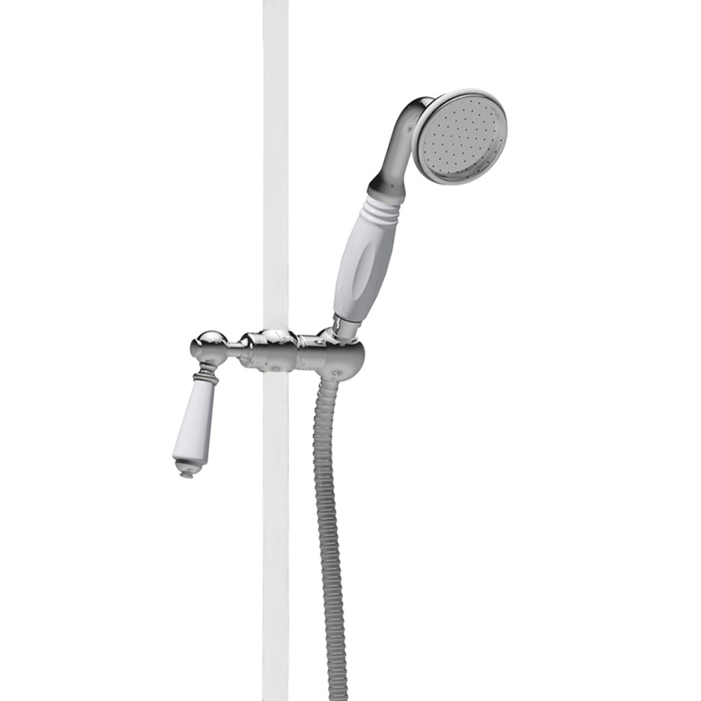 diverter handset on slider chrome