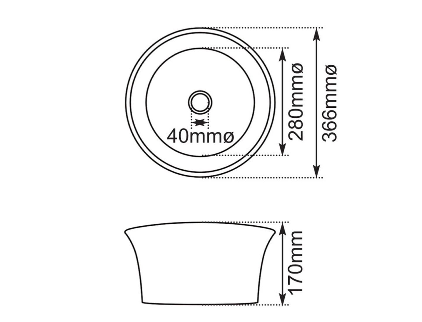 Tub Basin Measurements
