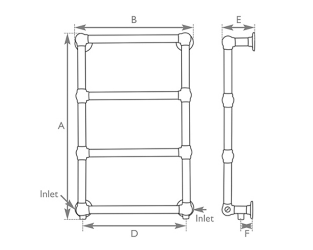 Bassingham Towel Rail Measurements