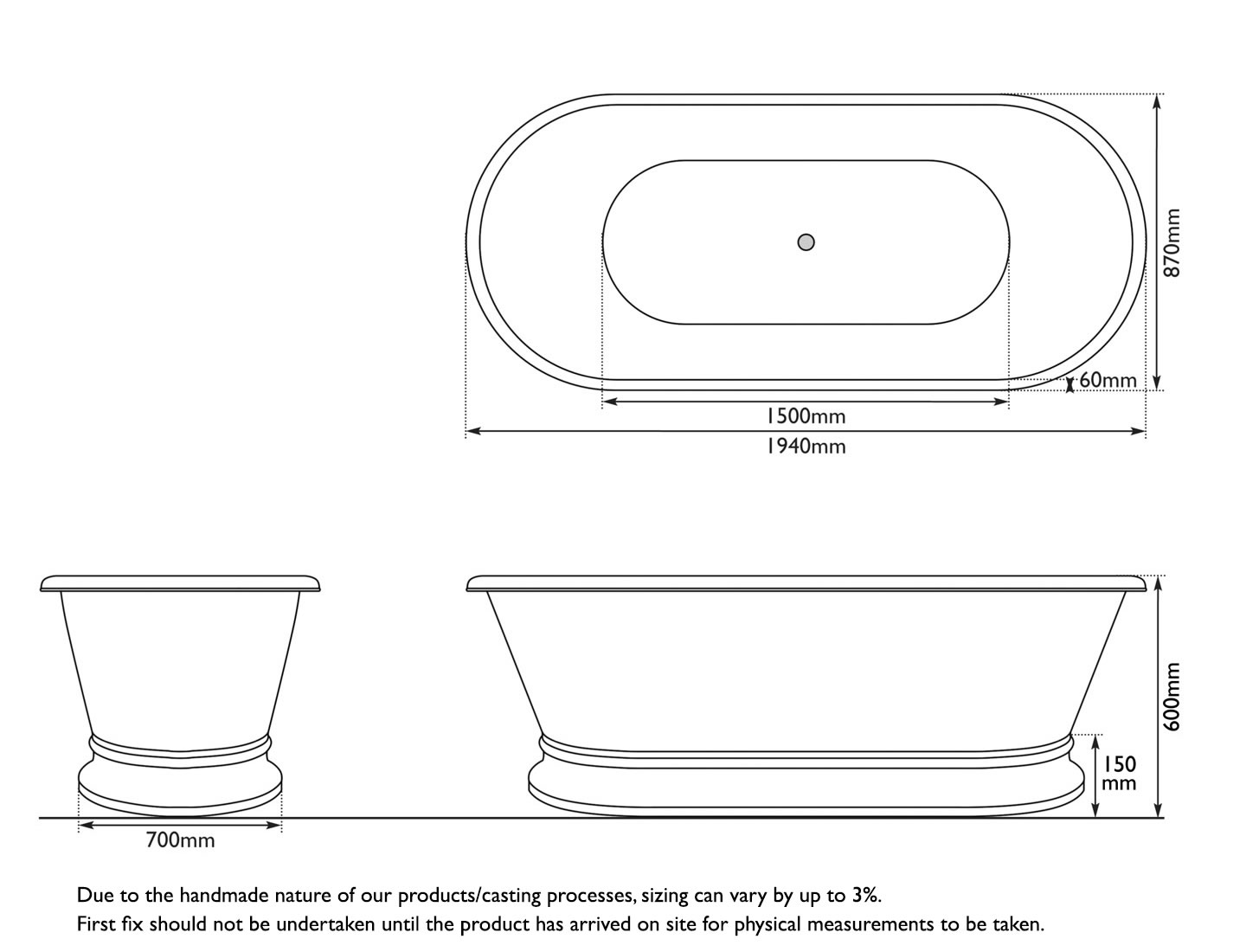 Zille Nickel Bath Measurements