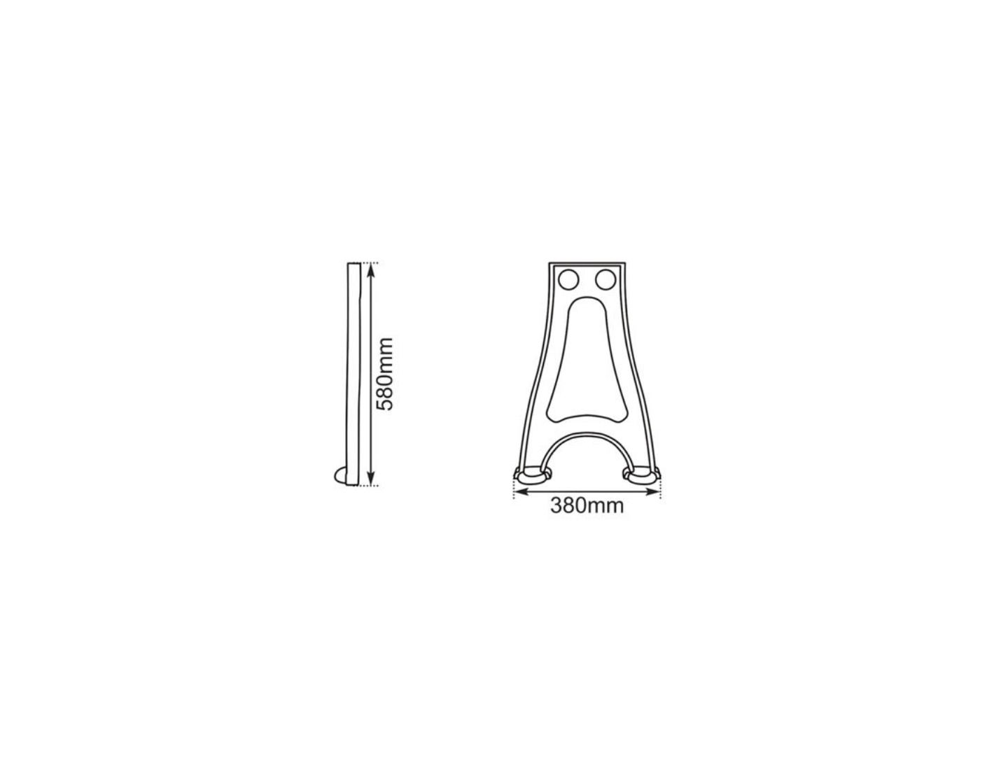 Cast Iron Legs Dimensions