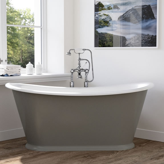 caravel bateau cast iron bath painted