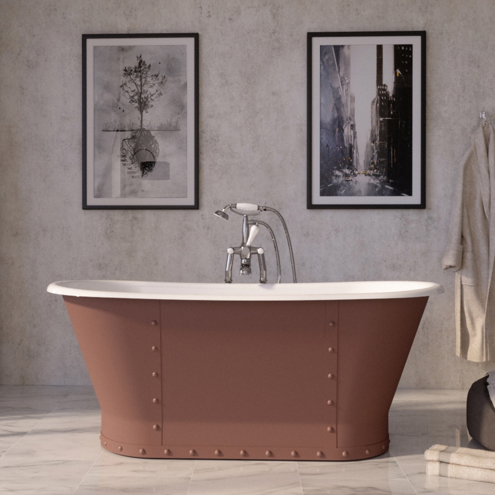 Drayton Cast Iron Bath Farrow Ball Dead Salmon Range